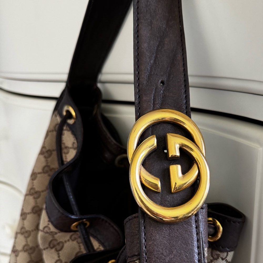 Gucci Used Monogram Interlocking Icon Shoulder Ba… - image 7